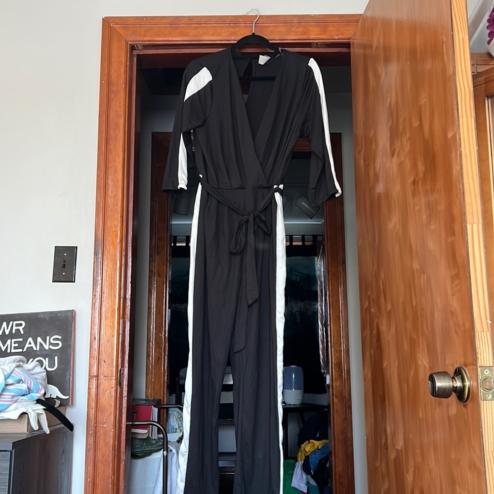Black & White Jumpsuit- plus size